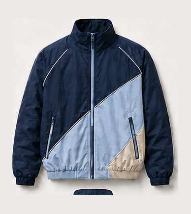Diagonal Panel windbreaker